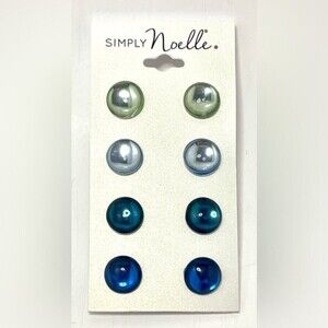 Simply Noelle Ombré Ocean Shimmer Stud Earrings.​